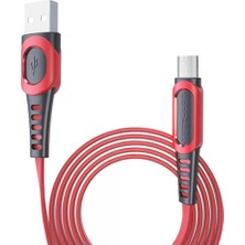 Vuralsin38 Konfulon DC01 Süper Hızlı Micro USB Kablo 1m 2.4A - Kırmızı