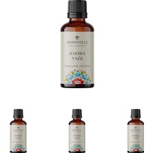 Prime Monoville Jojoba Yağı 30 ml Soğuk SIKIM%100 Saf ve Doğal (Jojoba Oil) (4 Paketi)