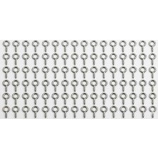 Prime Vidalı Saplama, Gümüş Renk, 9 mm Uzunluk, 100 Adet, Halka Başlıklı Metal Vida