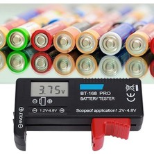 Prime BT-168 Ekranlı Pil Voltaj Kapasite Test Cihazı 1.2V-4.8V ve 9V