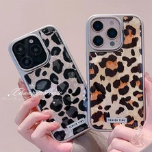 Prime Galaxy S23 ile Uyumlu Leopar Desenli Şeffaf Kılıf Parlak ve Şık Tasarım Darbe Emici Koruma 2mm Kamera Korumalı Arka Kapak No 1