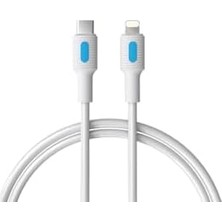 Prime Type C-Lightning 27WATT Pd Hızlı Şarj Kablosu (Beyaz + Mavi/beyaz Uç) (120 Cm)