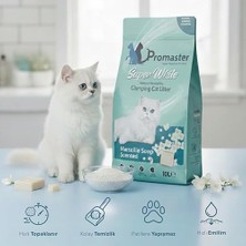 Prime Süper Beyaz Doğal Bentonit Topaklanan Kedi Kumu Marsilya Sabunu Kokulu 10 Lt
