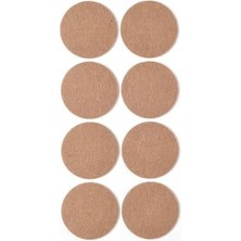 Prime Kahverengi 8 Adet Yapışkanlı, Masa, Koltuk Altı Parke Koruma Keçesi, Yuvarlak, 5 cm
