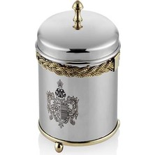 Lamedore Black Pearl Halatlı Yuvarlak Büyük Kavanoz 11X12X16 cm