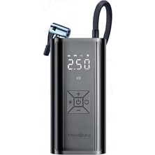 Prime Taşınabilir Araç Lastik Pompası, Powerbank ve LED Fener Özellikli, Dijital Göstergeli