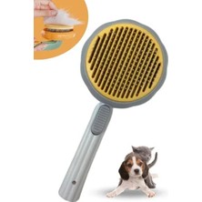 Prime Kedi Köpek Otomatik Temizlenen Tuşlu Tüy Toplayıcı Tarak Basmalı Kedi Köpek Fırçası Evcil Pet Hayvan Tüy Kıl Toplama Fırçası - Asorti Renk