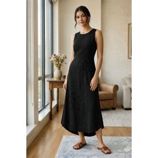 Meltem Collection Papatya Desenli Müslin Elbise