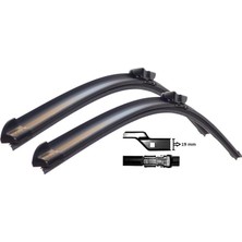 Prime Silecek Süpürgesi Ön Muz Tipi 650MM+400MM 26"+16" Egea 16 2008 13, 208 12, Partner 08, Berlingo 08, C3 Aircross 17, C3 Iii 16, Fiesta Vı 12 Max 121 11 211