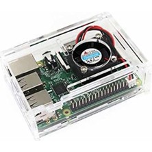 Prime Raspberry Pi 4 Soğutma Fanlı Şeffaf Kutu