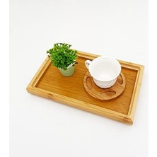 Prime Bambu Dikdörgen Servis Tepsisi Küçük Boy Tepsi 25CM*15CM*2.6CM