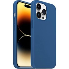 Prime Labs 14 Pro Rubber Fit Kılıf, Silikon Kılıf, Ipeksi Dokunuş Hisli, Tam Koruyuculu Darbe Önleyici Kapak (Gece Mavisi)