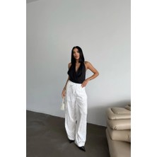 Lune Store Jakar Saten Pantolon - Beyaz