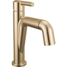 Prime Musluk Nicoli Pull- Tek Delikli Banyo Bataryası, Altın Banyo Lavabo Bataryası, Püskürtücülü Banyo Bataryası, Tek Kolu Banyo Bataryası, Şampanya Bronz 15849LF-CZPD
