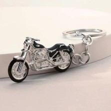 Prime Kdot Motorsiklet Tasarımlı Anahtarlık, Siyah, Çinko Alaşım Metal, Motor Temalı, Dayanıklı, 4.5x2.5 cm