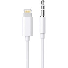 Prime Lightning ile Uyumlu Aux Kablo 1m Beyaz YK-AX800