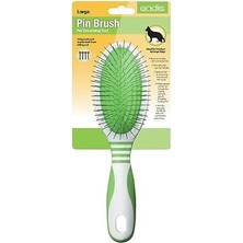 Prime 65720 Orta ve Uzun Saçlı Köpekler Için Pin Fırçası - Kiri, Tozu ve Gevşek Saçları Temizlemede Nazik ve Etkili - Sağlıklı Cilt ve Kabuğu Destekler - Büyük, Yeşil/beyaz