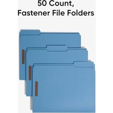 Prime Bağlayıcı Dosya Klasörü, 2 Bağlantı Elemanı, Güçlendirilmiş 1/3 Kesimli Tab, Mektup Boyutu, Mavi, Kutu Başına 50 (12040)