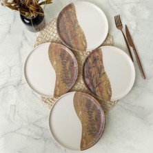 Prime Terra Leaf Nordıc Pasta Tabağı 22 cm 4 Adet / 22969-70
