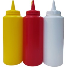 Prime 1000 ml 3 Adet Renkli Sosluk Fişek Ketçap-Mayonez-Hardal