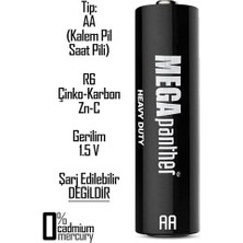 Prime 4lü Aa R6 Kalın Kalem Pil Saat Pili Zn-C 1.5V