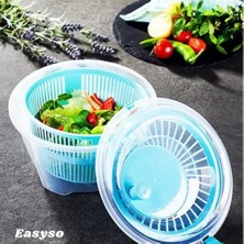 Prime Salata Kurutucu, Standart, 3875 Çok Renkli 4.4l Sebze Salata Kurutma Makinesi Çevirmeli Kurutucu Salatacı
