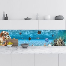 Prime Mutfak Tezgah Arası Folyo Kaplama Folyosu Akvaryum Sualtı 60X200 cm