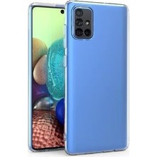 Prime Bzontech Galaxy A71 ile Uyumlu Kılıf Şeffaf Silikon Kamera Korumalı 3D