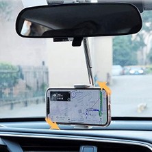 Prime Ayarlanabilir Araç Dikiz Aynası Telefon Tutucu Gps Takip Standı 6-10CM Telefon Tutucu