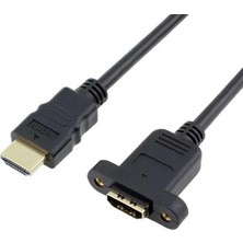 Prime 30 cm HDMI Uzatma Kablosu Dişi Erkek HDMI Vidalı Tip Panel HDMI