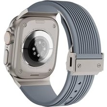 Prime (4937) Gri Cns KRD-113 Spor Görünümlü Silikon Kordon-Gri Ultra 49MM ile Uyumlu