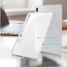 Prime - Galaxy Tab S9 SM-X710 ile Uyumlu Kılıf Şeffaf Pürüzsüz Premium Silikon Kapak