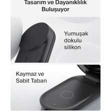 Prime Ultracharge Magsafe Uyumlu 3’ü 1 Arada Qi2 25W Kablosuz Şarj Cihazı, 16,, Airpods, Pixelsnap, Dönüştürülebilir Masaüstü Standı, 45W Adaptör, Siyah