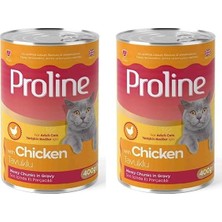 Prime Proline Tavuklu Sos Içinde Gravy Yetişkin Kedi Konservesi 400 gr 2li Paket