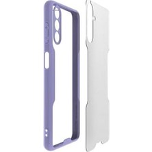 Prime Galaxy 20 Ultra ile Uyumlu Silikon Kılıf Şeffaf Kamera Lens Korumalı Yumuşak Ince Kapak Parfen Mor