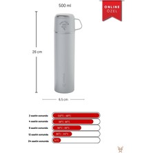 Prime Trailmate Serisi Bardaklı 500 ml Çelik Termos