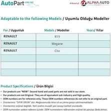 Prime Innovareauto Renault R19,MEGANE,CLIO ile Uyumlu Kolçak Somunu