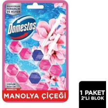 Prime Domestos Wc Blok 5'li Güç Tuvalet Bloğu Manolya Ferahlığı Maksimum Hijyen 100 G