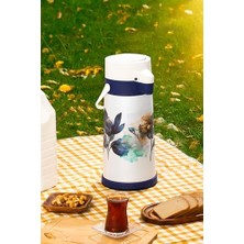 Prime 161720-805 Çiçek Desenli -Soğuk Içecekler Için Pompalı Termos 1.8lt