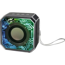 Prime 800 Mah Kablosuz 5.2 Ledli Taşınabilir Bluetooth Hoparlör Siyah Bts-86