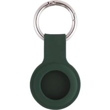 Prime Airtag Anahtarlıklı Silikon Kılıf A010 Darbeye Dayanıklı Kaybolmaya Karşı Tam Koruma Kolay Tak Çıkar Airtag ile Uyumlu Koruyucu Anahtarlık Haki 4'lü Paket