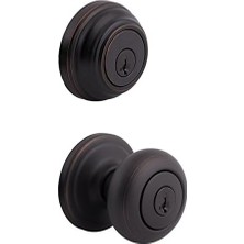 Prime 991 Juno Entry Knob And Cylinder Deadbolt Combo Pack Featuring Smartkey In Polished