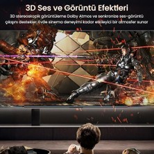 Prime HDMI 2.1 8k 60Hz 4K 120Hz 48 Gbps Hdr Earc Hdcp 2.2 Örgülü Ses ve Görüntü Kablosu 1 Metre