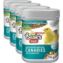 Prime Beak's Meyveli Kanarya Yemi 750 gr (4 Paketi)