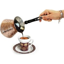 Prime Külhan Bakır Cezve Oyma Işçiliği 580ML No:3