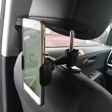 Prime Ayarlanabilir Direk ve Başlık Uyumlu Çok Amaçlı Telefon Tutucu – 360° Dönebilir, Güçlü Sıkıştırma Klipsi, Video Kayıt – Araç Koltuk Başlığı ve Uyumlu | RT9X