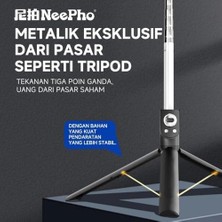Prime 2-In-1 Selfie Stick – 170CM Uzatılabilir, Bluetooth Kablosuz Uzaktan Kumanda, 3 Modlu LED Dolgu Işığı, Type-C Şarjlı, Ios & Uyumlu | NP-01S