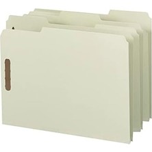 Prime 100 Geri Dönüştürülmüş Pressspan Kilit Dosya Klasör, 1/3-Cut Tab, 2,5 cm Expansion, -Format, Gri/yeşil, 25 Karton Başına (15003)