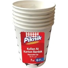 Prime Piknik Kullan At Karton Bardak 7 Oz 6'lı 1483