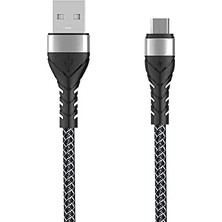 Prime Micro USB Hasır Kablo 1m Bax Siyah